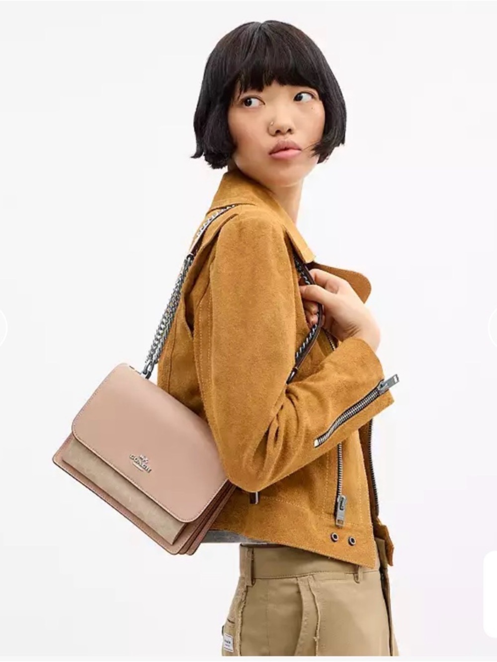 Coach Klare Crossbody Bag In Signature Canvas - Sand /Taupe/ Silver - Picture 11 of 13